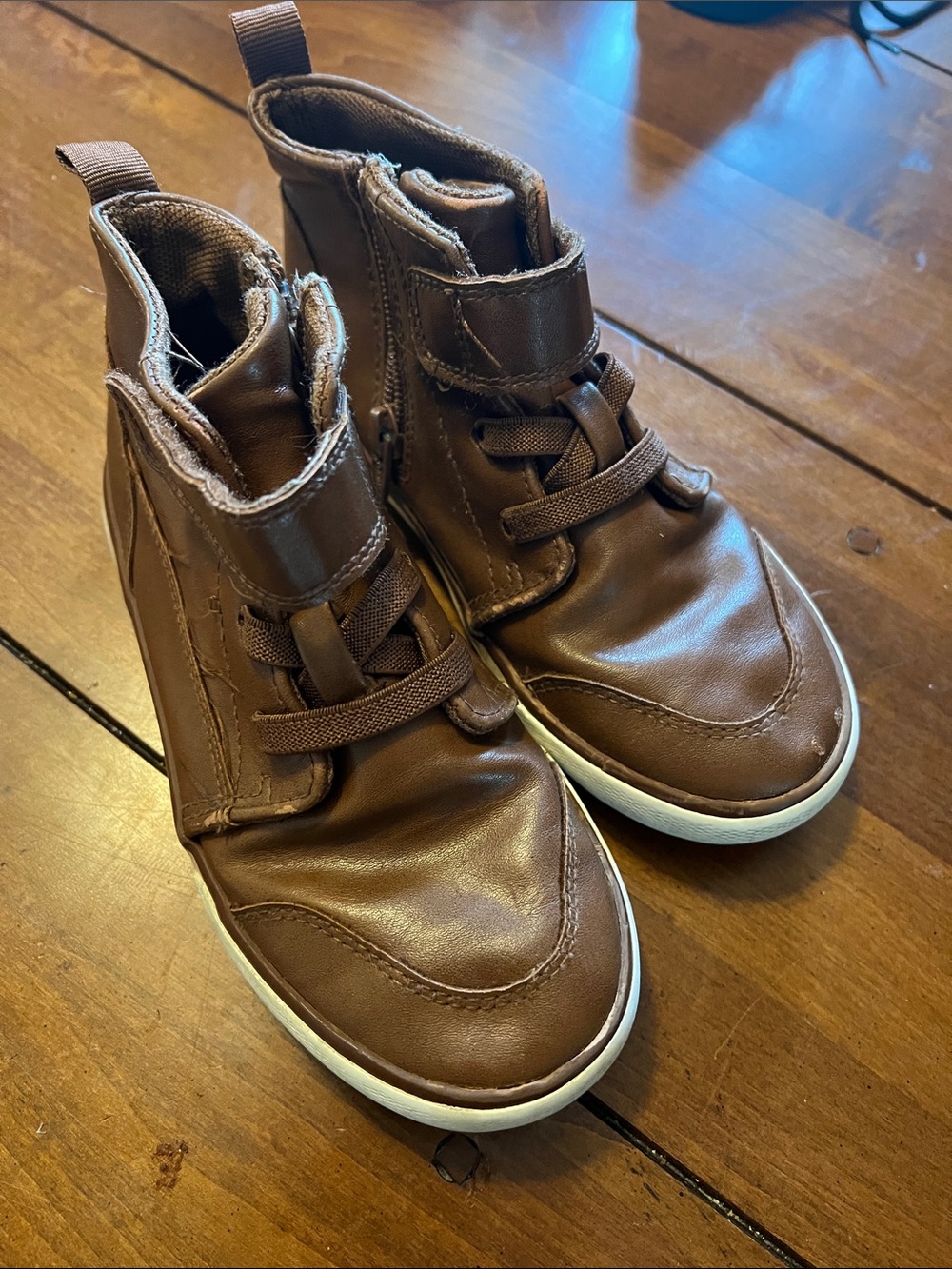 wonder nation Brown High-Top Kids Sneakers
